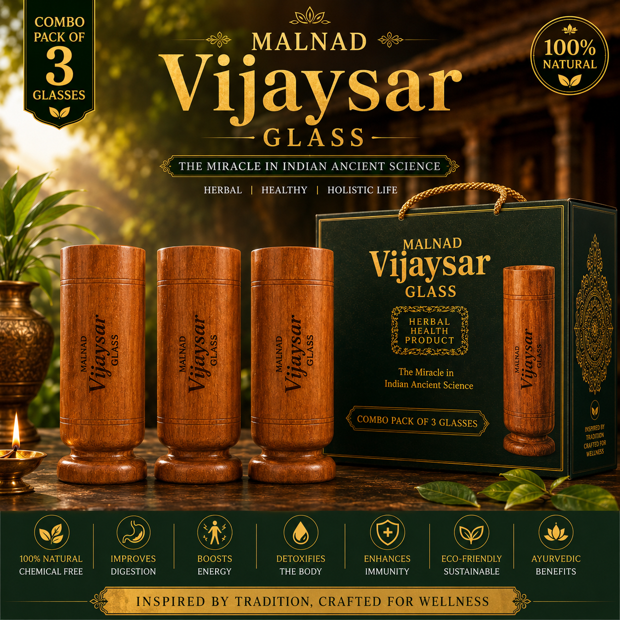 Malnad Vijaysar glass